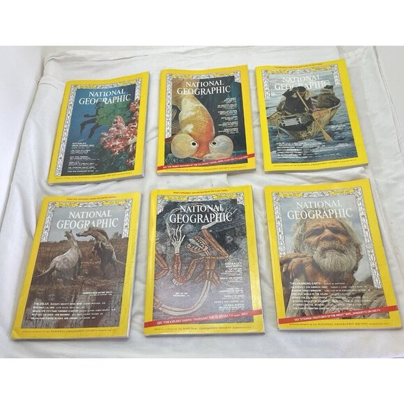 Vintage Nat Geo Jan–Jun 1973 Slipcover Set | Illustrated, Travel, Rare - Picture 5 of 16